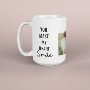 Collage Couple Photo & Lovely Romantic Quote Coffee Mug