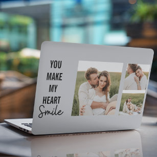 Collage Couple Photo & Lovely Romantic Quote HP Laptop Skin