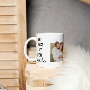 Collage Couple Photo & Lovely Romantic Quote Mug