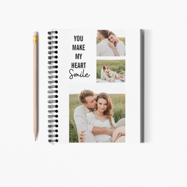 Collage Couple Photo & Lovely Romantic Quote Notebook (Creator Uploaded)