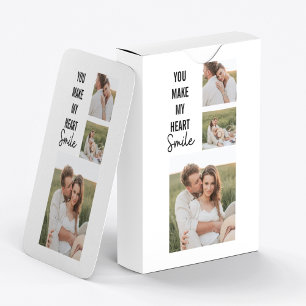 Collage Couple Photo & Lovely Romantic Quote Playing Cards