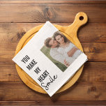Collage Couple Photo & Lovely Romantic Quote Tea Towel<br><div class="desc">Collage Couple Photo & Lovely Romantic Quote</div>
