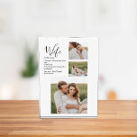 Collage Couple Photo & Lovely Romantic Wife Gift Block<br><div class="desc">Collage Couple Photo & Lovely Romantic Wife Gift</div>