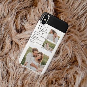 Collage Couple Photo & Lovely Romantic Wife Gift Case-Mate iPhone Case