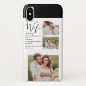 Collage Couple Photo & Lovely Romantic Wife Gift Case-Mate iPhone Case (Back)