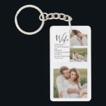Collage Couple Photo & Lovely Romantic Wife Gift Key Ring<br><div class="desc">Collage Couple Photo & Lovely Romantic Wife Gift</div>