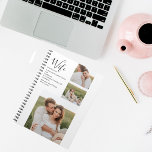 Collage Couple Photo & Lovely Romantic Wife Gift Notebook<br><div class="desc">Collage Couple Photo & Lovely Romantic Wife Gift</div>