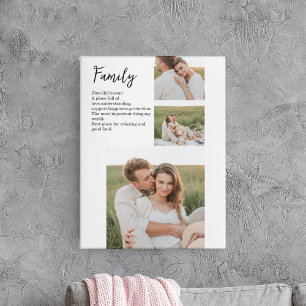 Collage Couple Photo & Romantic Family Gift Canvas Print