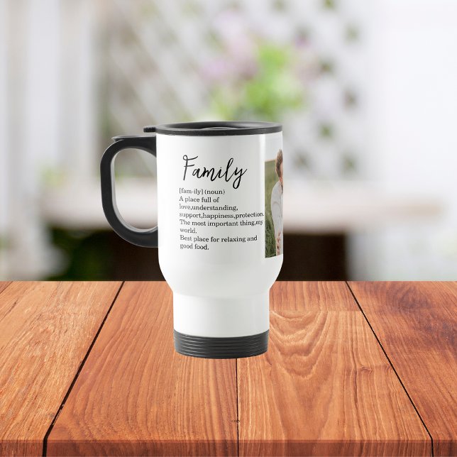Collage Couple Photo & Romantic Family Gift Travel Mug (Creator Uploaded)