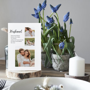 Collage Couple Photo & Romantic Husband Love Gift