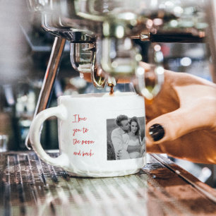 Collage Couple Photo & Romantic Quote Love You Esp Espresso Cup