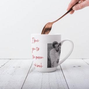 Collage Couple Photo & Romantic Quote Love You Lat Latte Mug