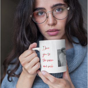 Collage Couple Photo & Romantic Quote Love You Mug