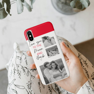 Collage Couple Photo & Romantic Quote To The Moon Case-Mate iPhone Case