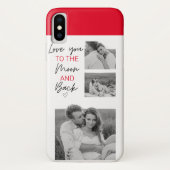 Collage Couple Photo & Romantic Quote To The Moon Case-Mate iPhone Case (Back)