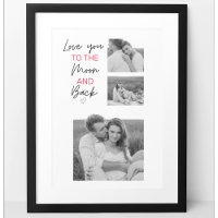 Collage Couple Photo & Romantic Quote To The Moon