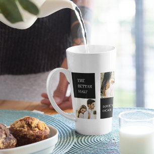 Collage  Couple Photo   Valentine Gift Latte Mug