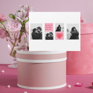 Collage Couple Photo   Valentines Pink & Red Heart