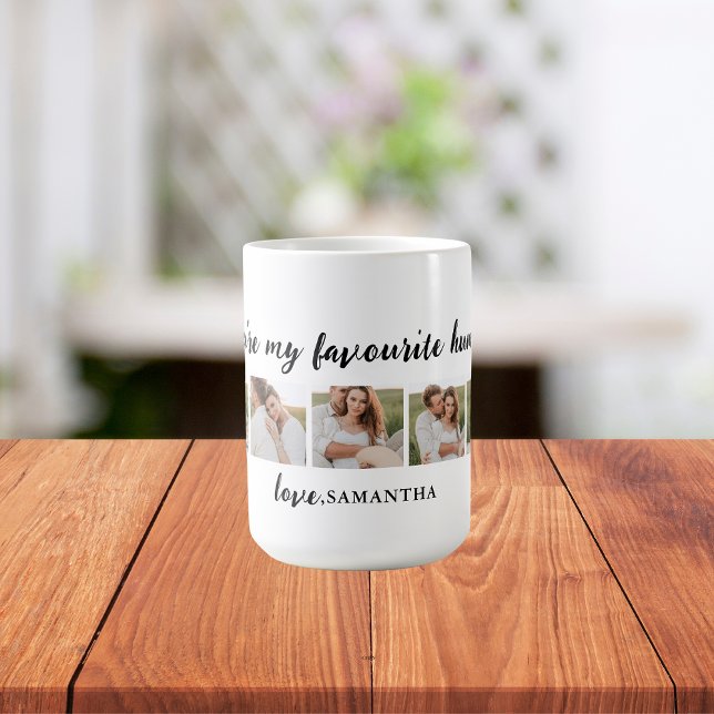 Collage Couple Photo & You Are My Favourite Human Coffee Mug (Creator Uploaded)