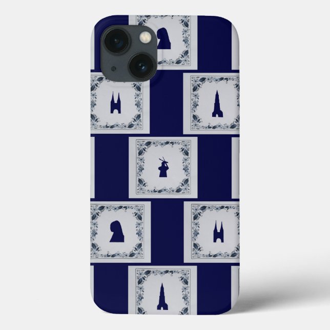 Collage Delft blue tiles Case-Mate iPhone Case (Back)