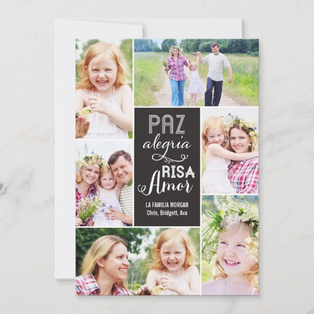 Collage desea día de tarjeta con foto (Front)