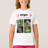 Collage - dog photo customised memory for girls