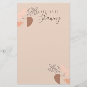 Collage Earth Tone Makeup Artist Salon Beauty Stationery
