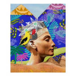 collage egypte modern artistic colourful Poster