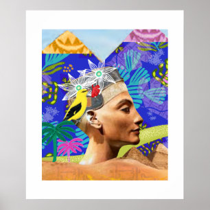 collage egypte modern artistic colourful Poster