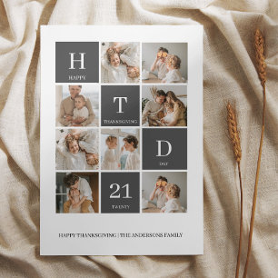 Collage Family Photo Happy Thanksgiving Day