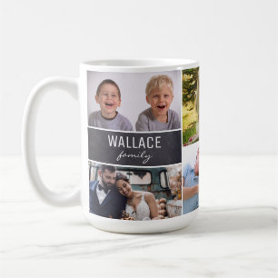 Collage Family Reunion Photos with name and Year Coffee Mug