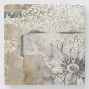 Collage Fleur II Stone Coaster