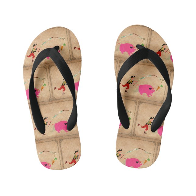 Collage for kids kid's flip flops (Footbed)
