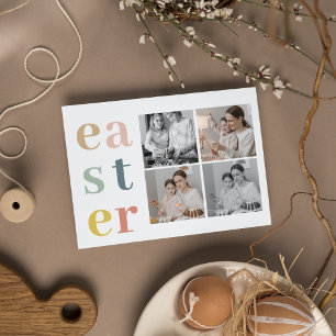Collage Four Photos   Colourful Easter  Postcard