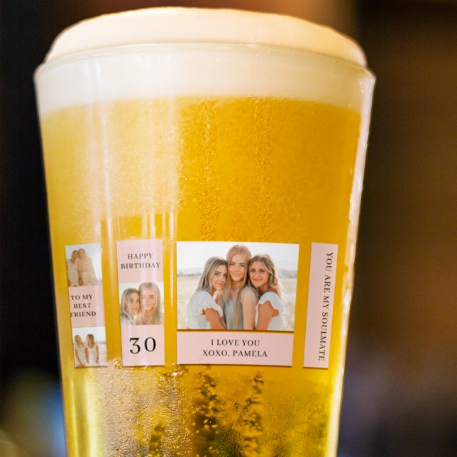 Collage Friend Photos | Happy Birthday Gift Glass (Creator Uploaded)