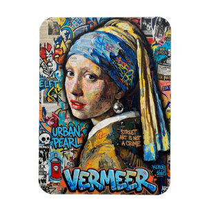 Collage, graffiti art, Vermeer Magnet