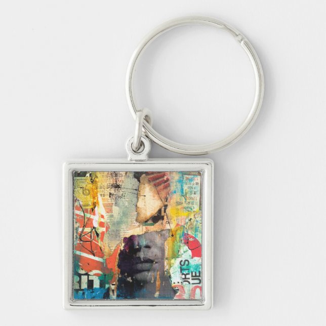 Collage Head Key Ring (Front)