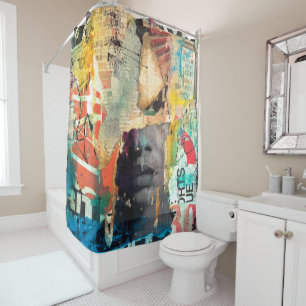 Collage Head Shower Curtain