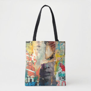 Collage Head Tote Bag