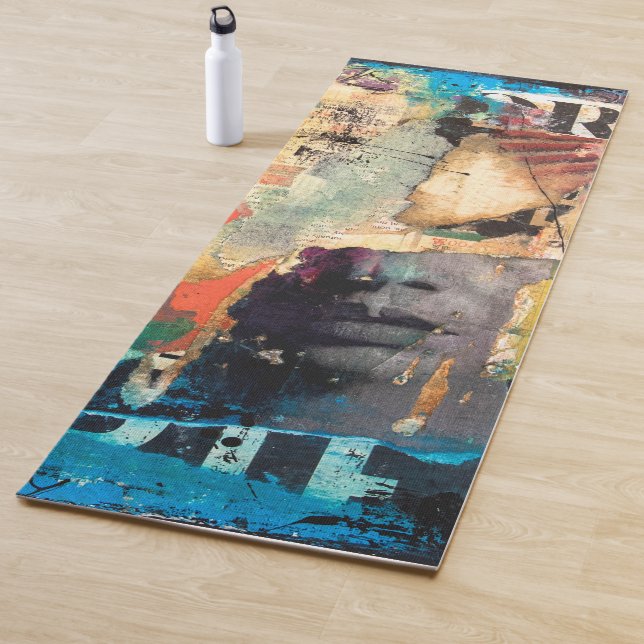Collage Head Yoga Mat (In Situ)