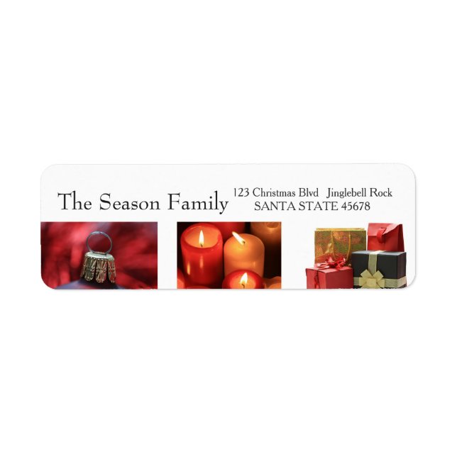 Collage Holiday Address Label (Front)