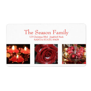 Collage Holiday Address Label