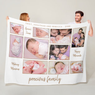 Collage Inspiring Quotes Names Year 10 Photos Fleece Blanket