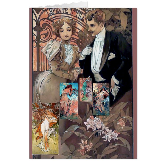 collage love relationship mucha art flirt (Front)