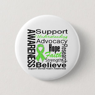 Collage - Mental Health Awareness 6 Cm Round Badge