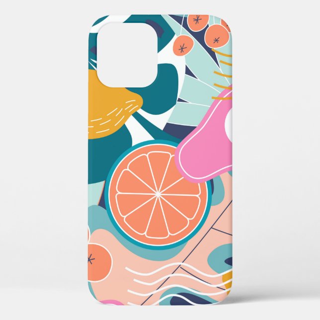 Collage modern floral seamless pattern. Modern exo Case-Mate iPhone Case (Back)