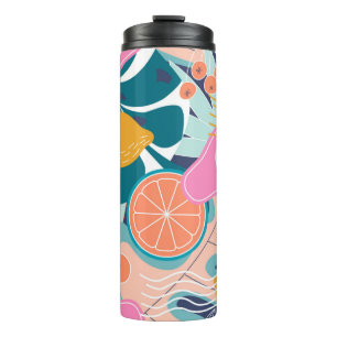 Collage modern floral seamless pattern. Modern exo Thermal Tumbler