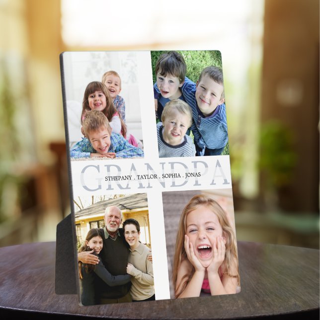 Collage of 4 photos grandchildren for grandfather plaque (Creator Uploaded)