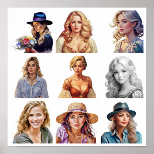 Collage of beauty poster