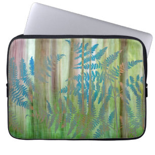 Collage of Bracken Ferns and Forest   Seabeck, WA Laptop Sleeve